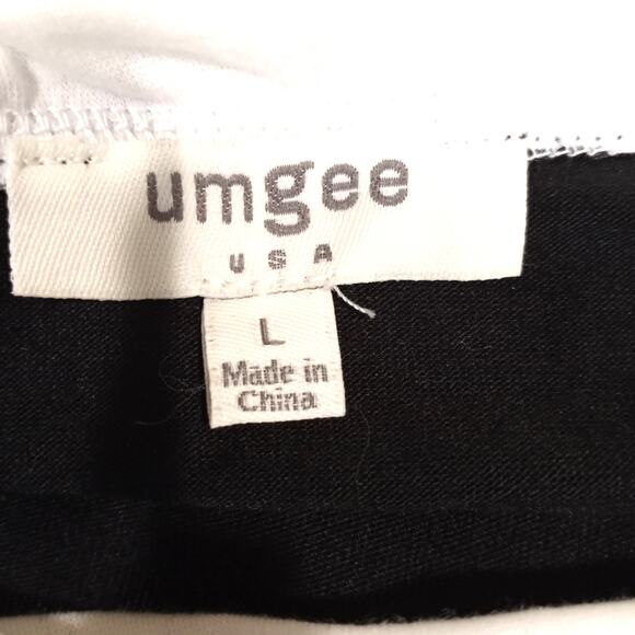 UMGEE Fun Striped Jersey Knit Swing Top  L  Preppy Festival Coquette Casual - Picture 5 of 6